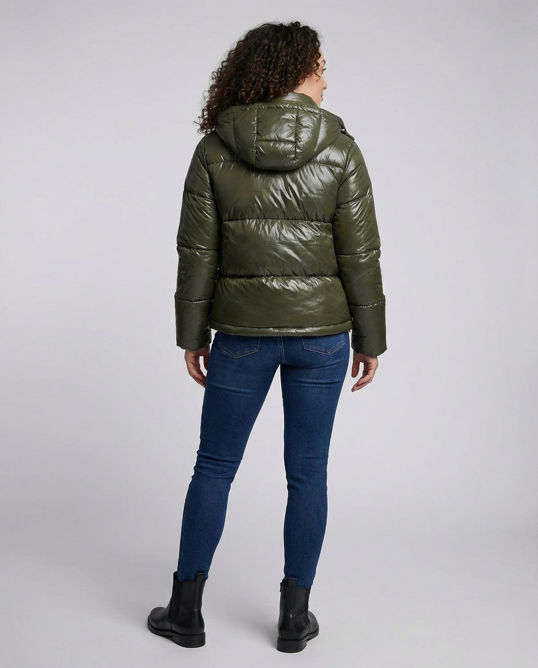 The Elara Puff — Moss Quilted Jacket