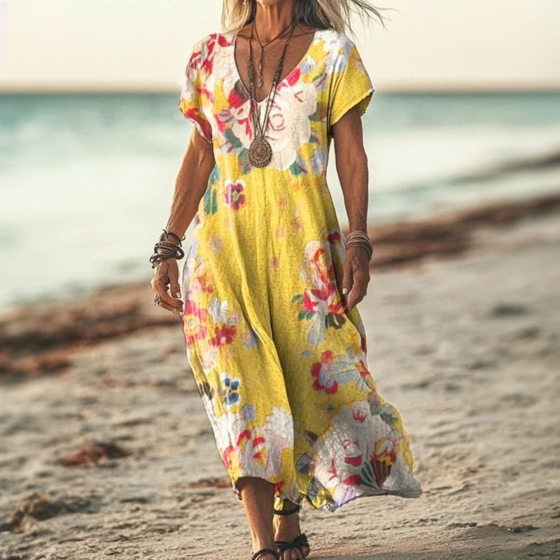 Robe à imprimé floral vintage