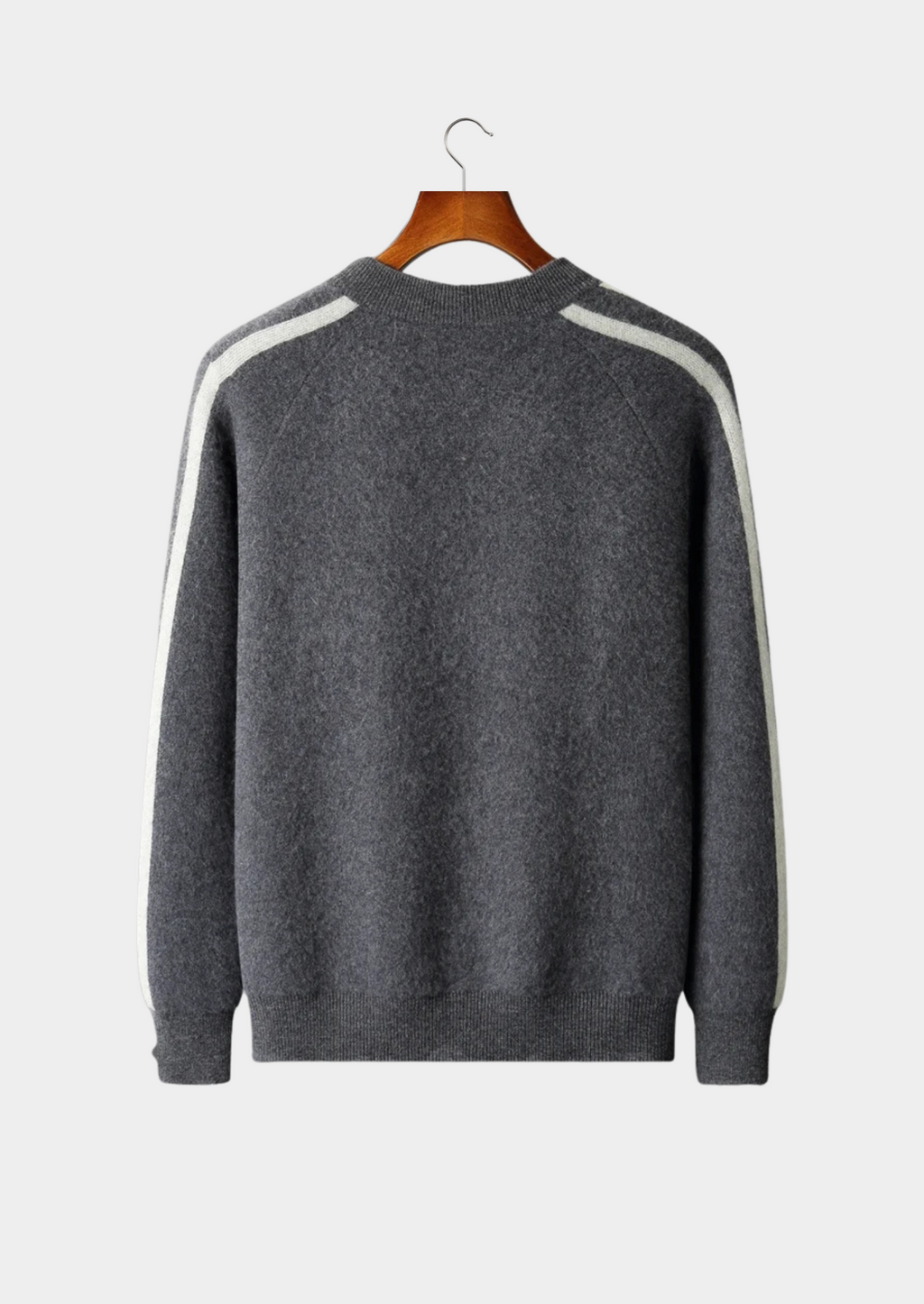 Cardigan en laine mérinos extra-fine pure avec rayures