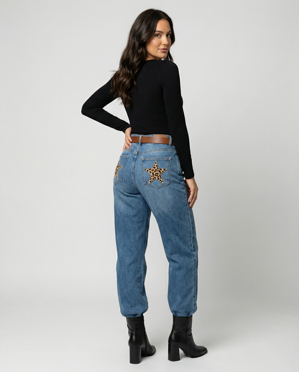 Imani — Retro Blue Boyfriend Jeans