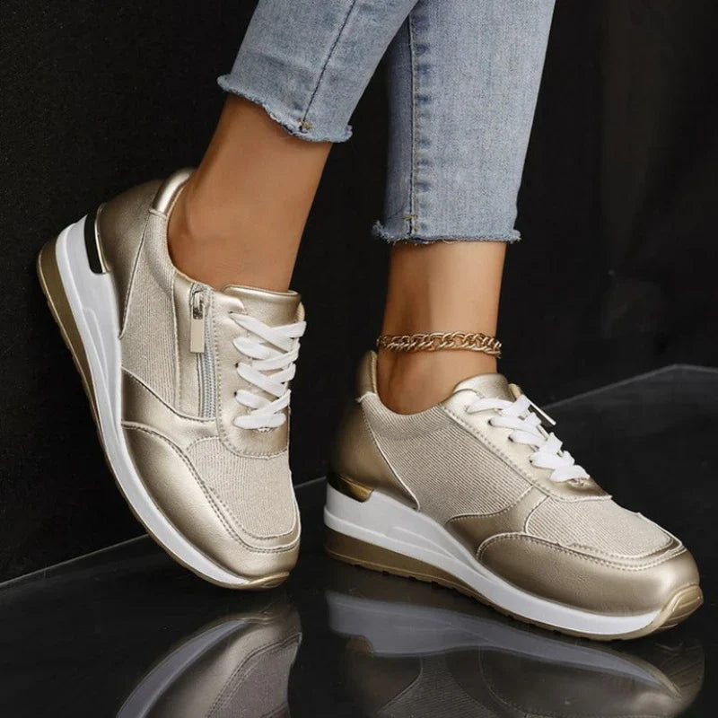 The Sylvi Sneaker — Chalk Mesh & Suede