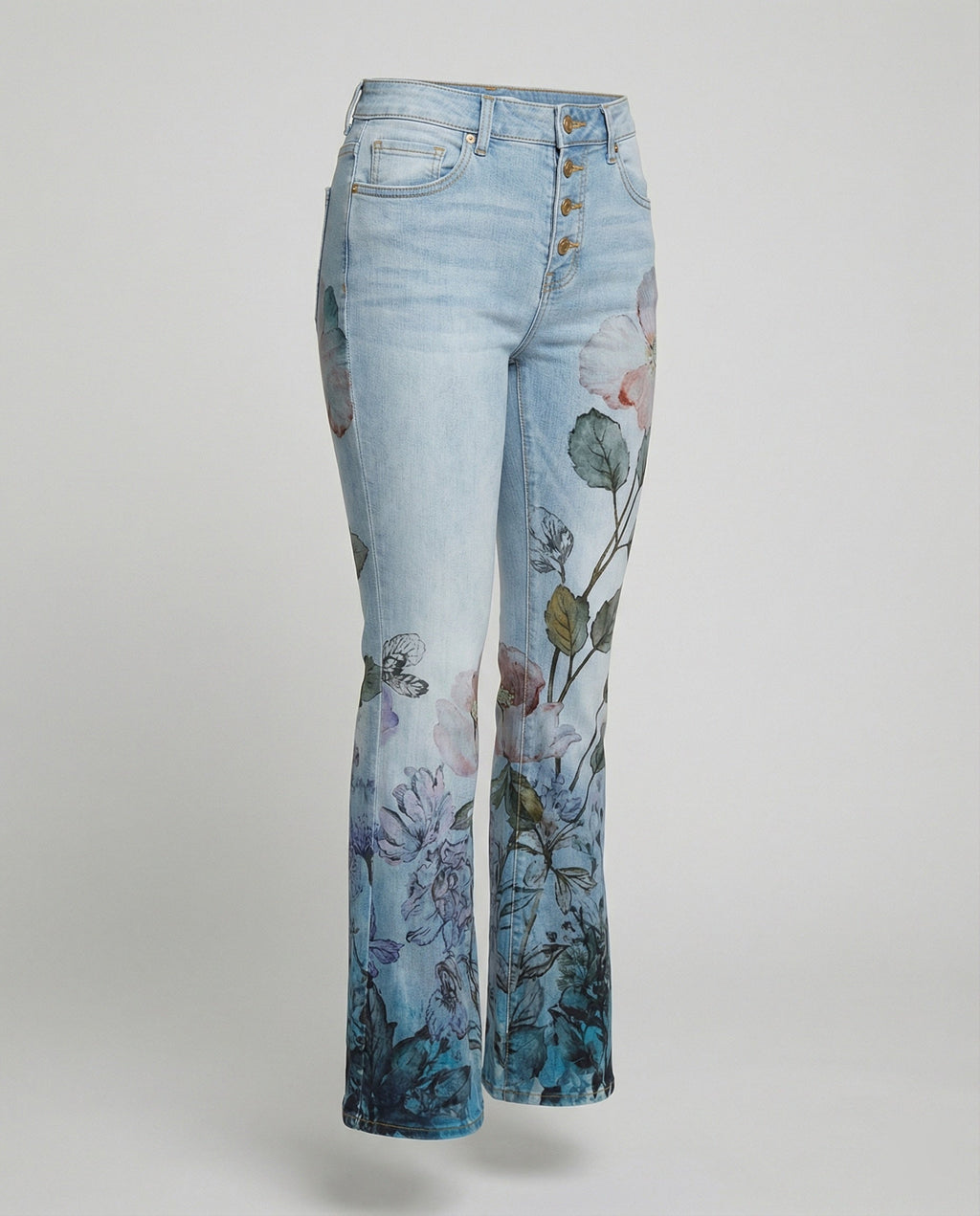 The Alva — Flare Denim with Button-Fly