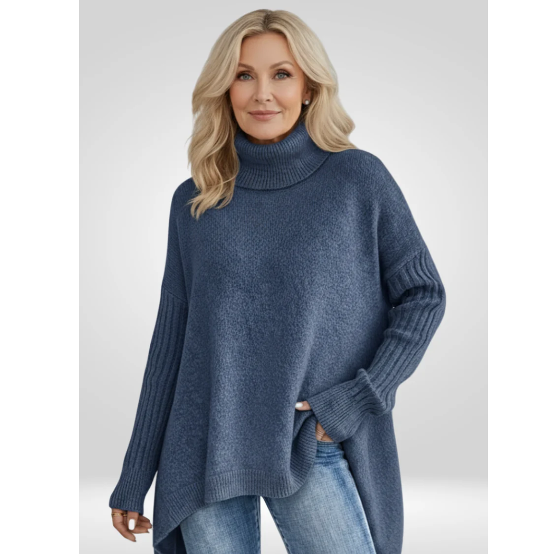The Adriana — Oatmeal Turtleneck Sweater