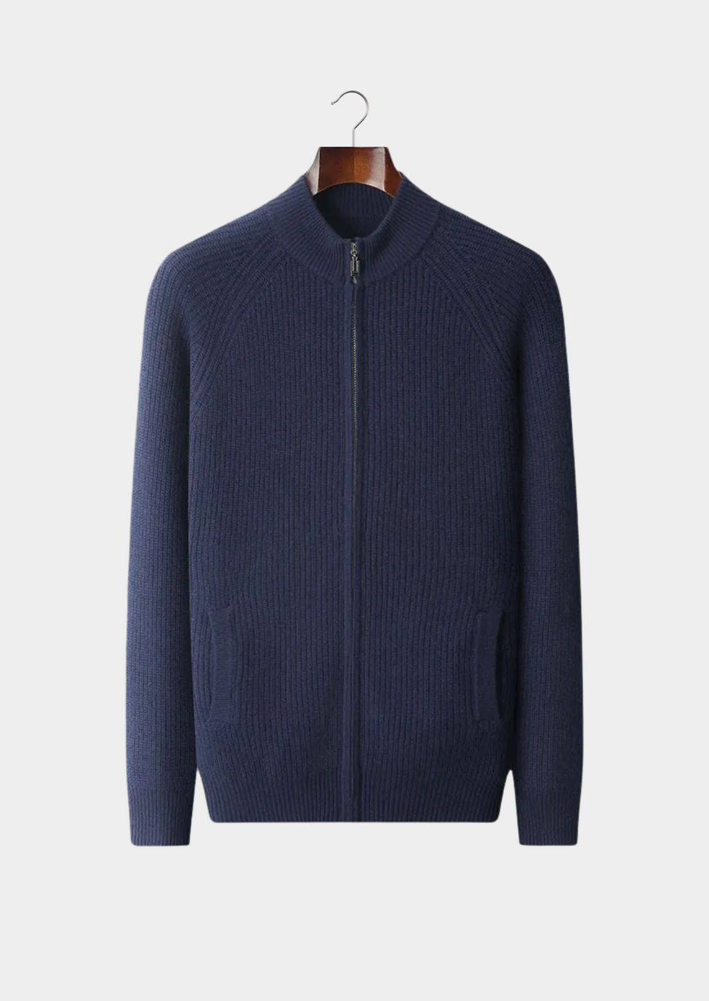 Pull côtelé en cachemire premium