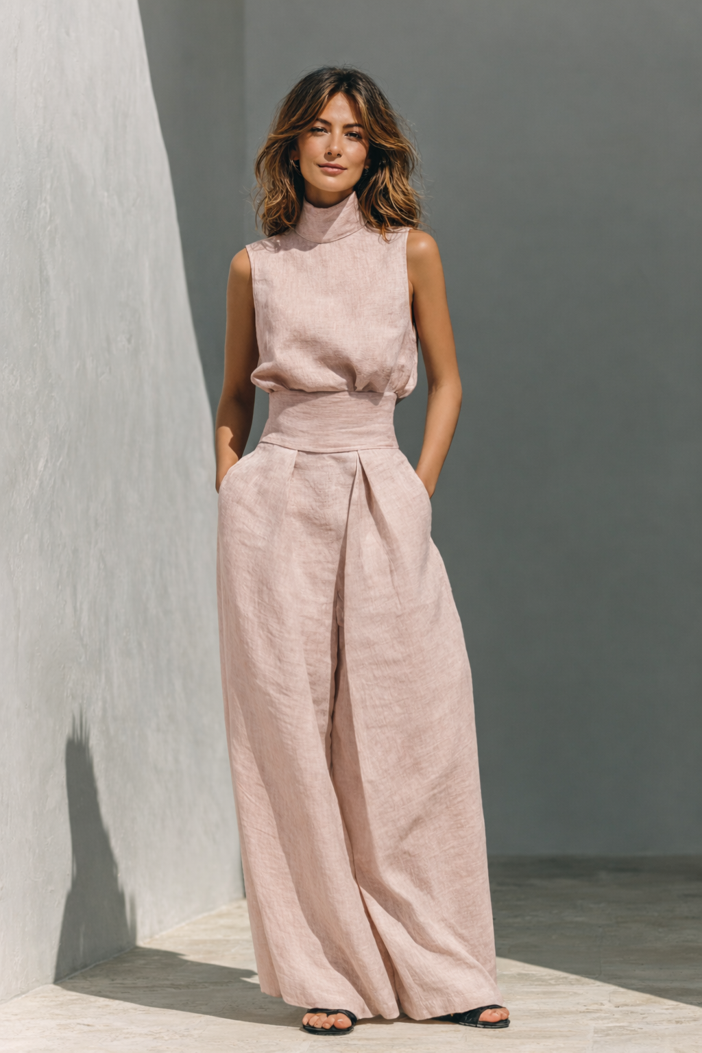 MARIA | Ensemble minimaliste à jambes larges