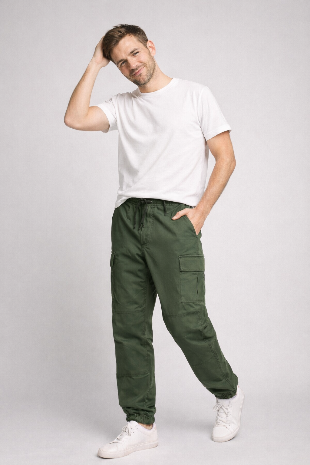 Tallin Cargo Joggers — Moss