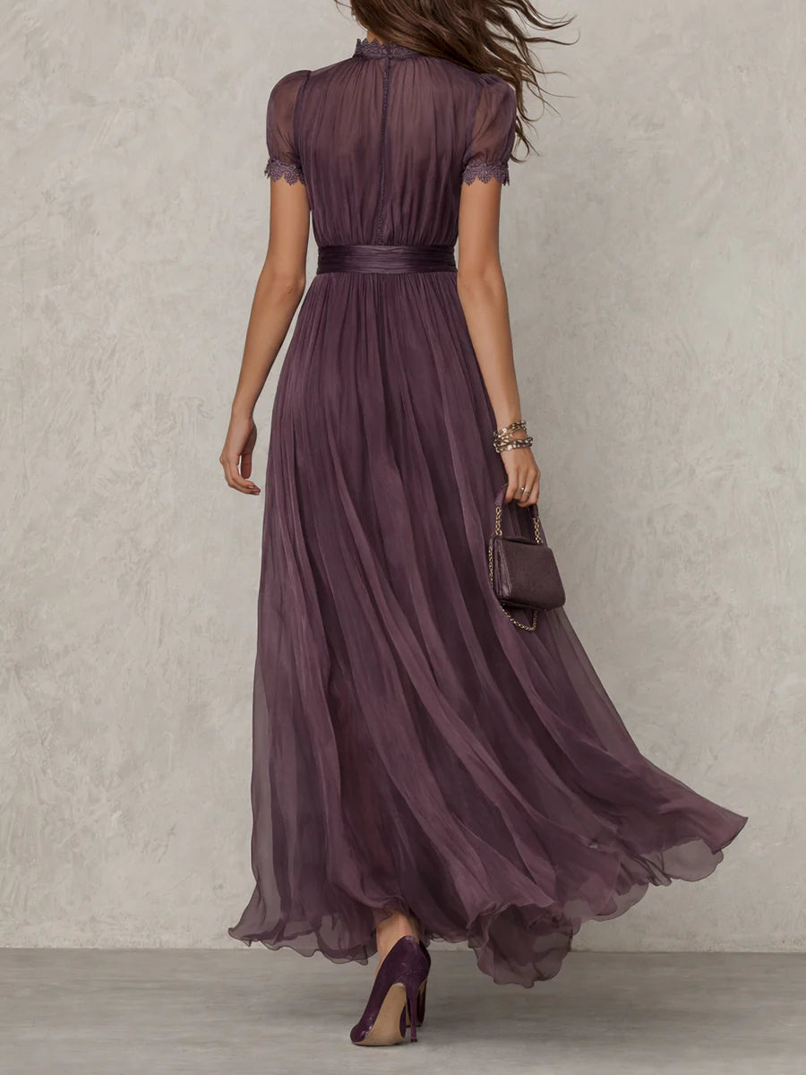 Robe Longue Flavia en Tissu Luxueux – Élégance Incomparable chez Maison Claire et Sylvie
