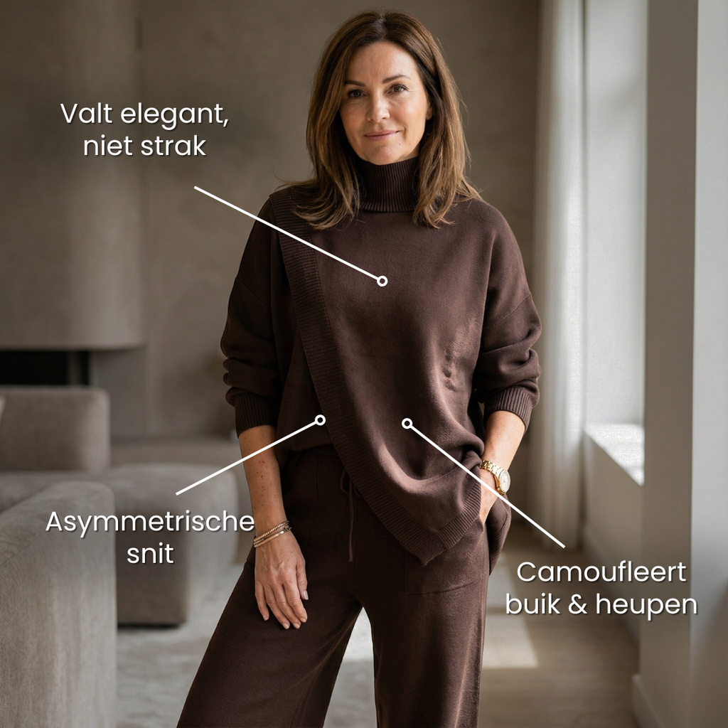 The Sabine Set — Walnut Asymmetrical Knit