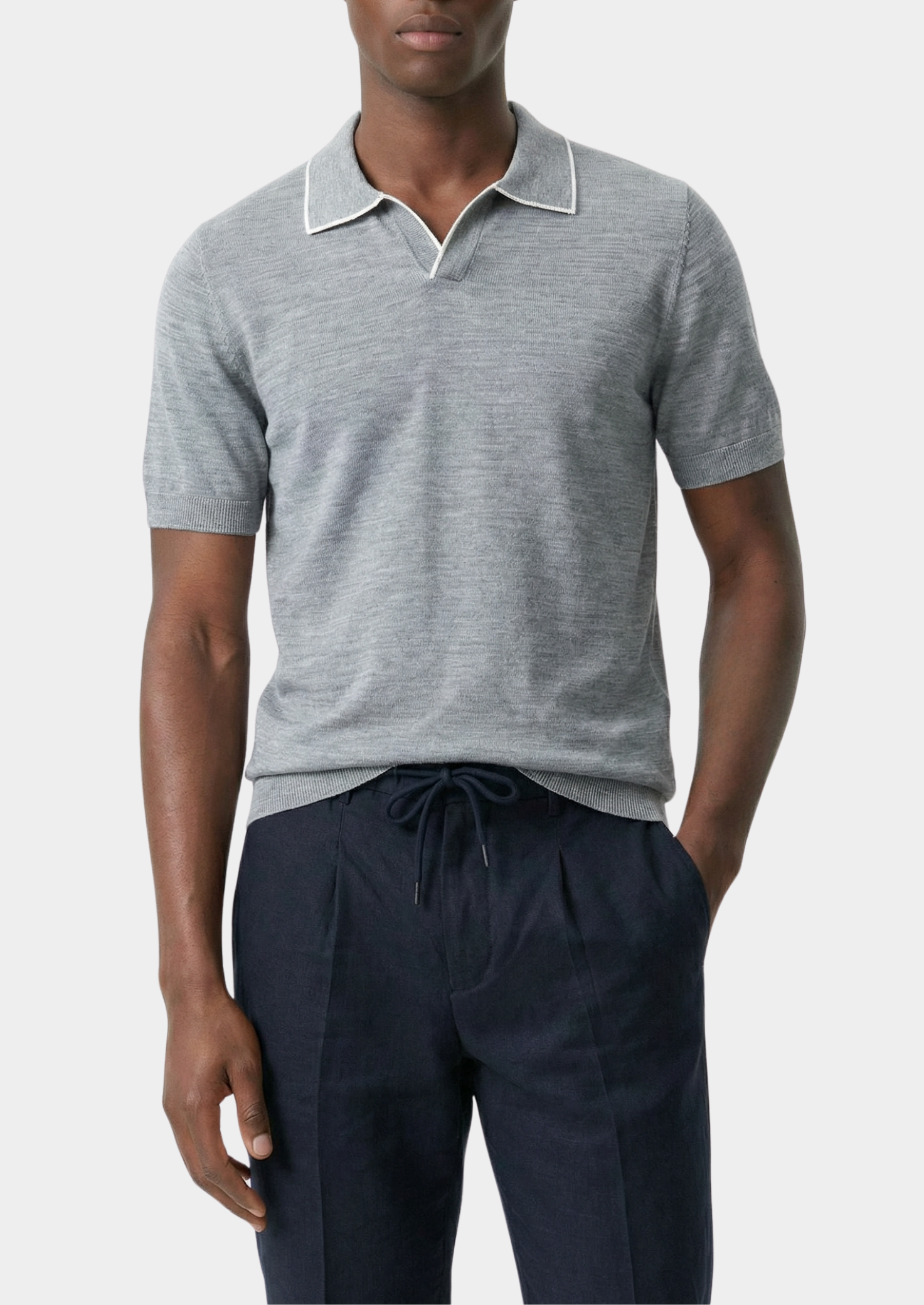 Polo léger Ellis en gris clair