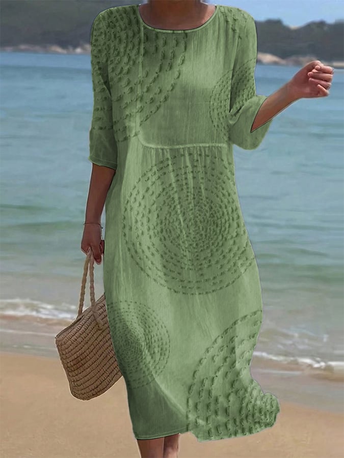 Améliane™ — Robe Midi Élégante avec Fins Détails