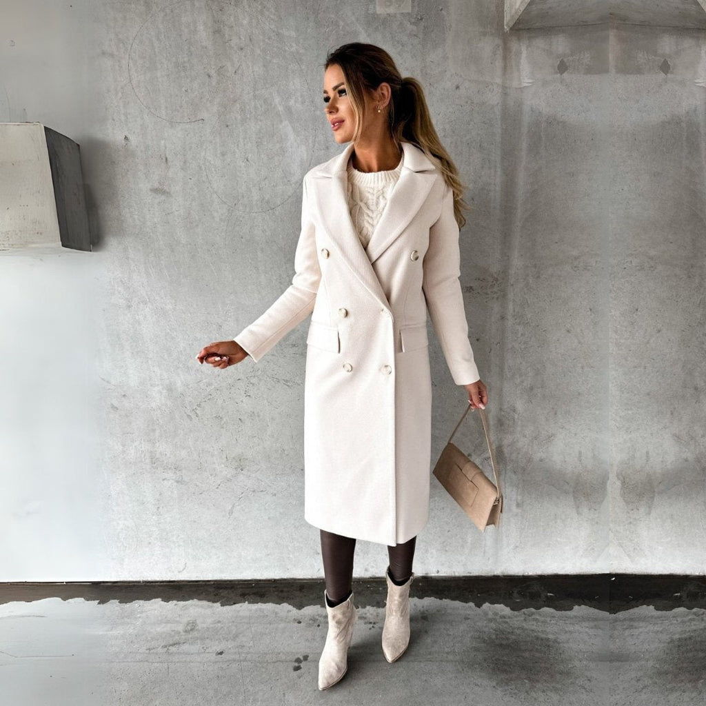 The Liora — Khaki Double-Breasted Trench