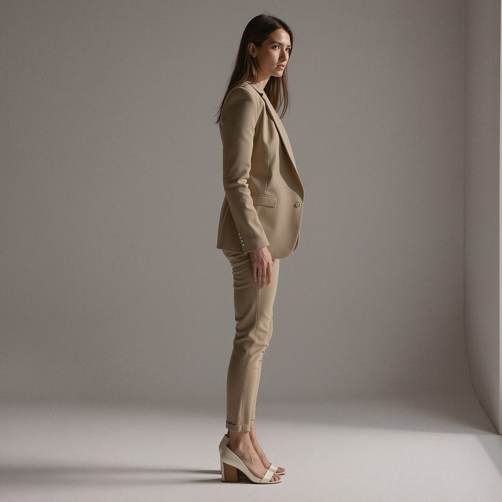 The Alina Suit — Chalk Blazer Set