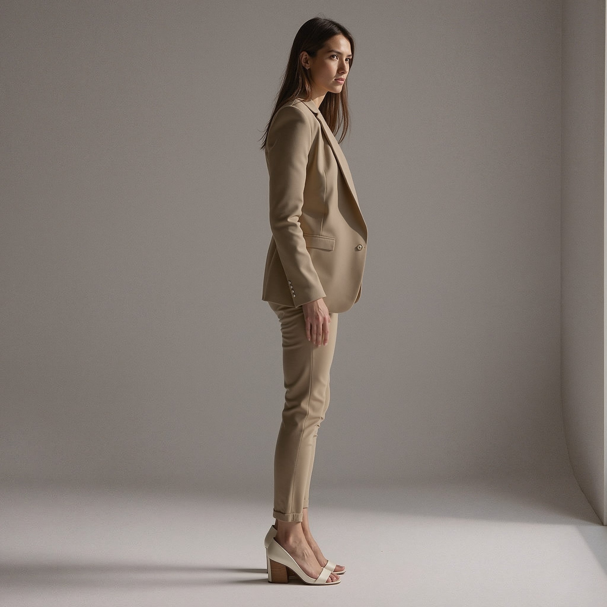 The Alina Suit — Chalk Blazer Set