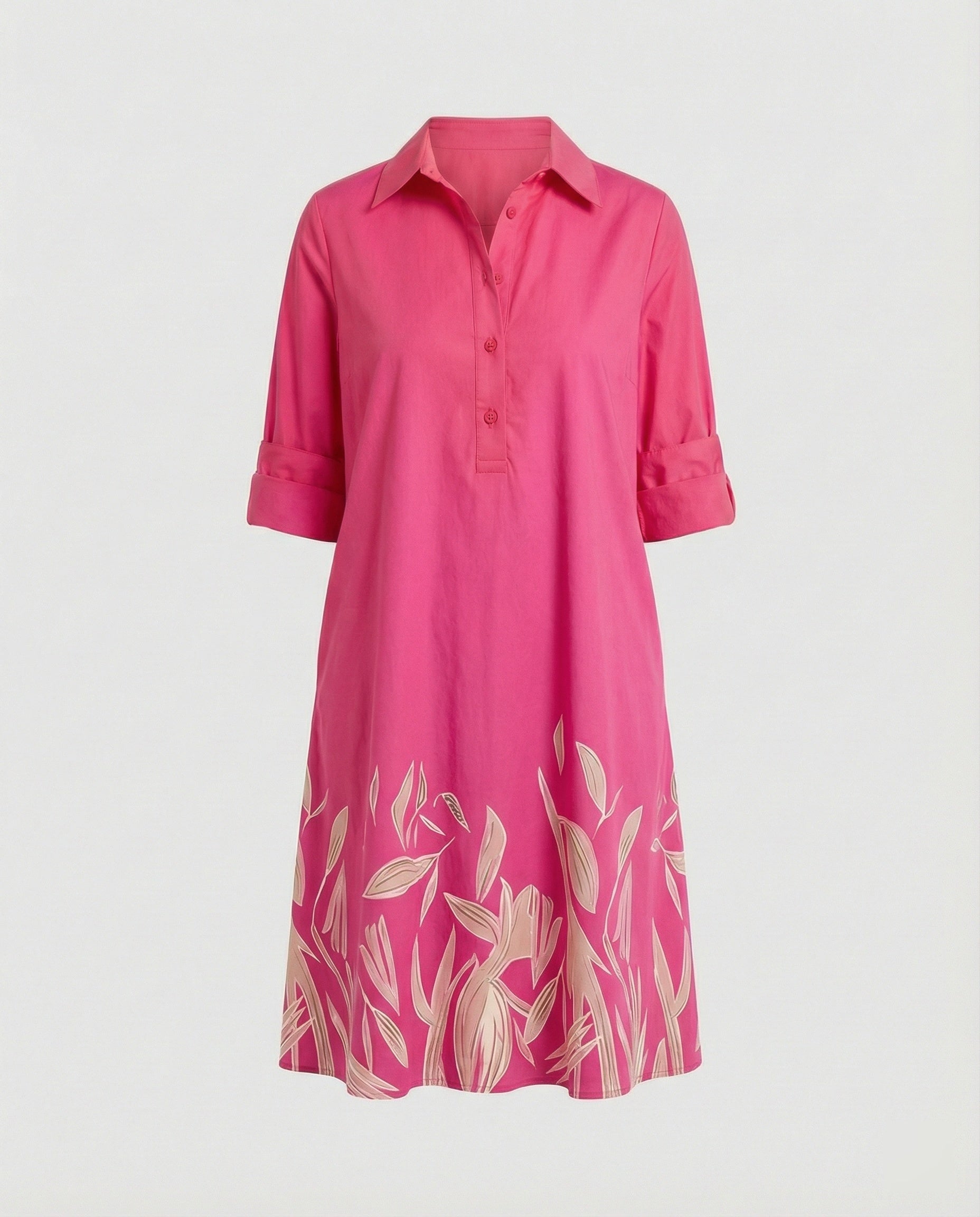 Liora Shirt Dress — Sunset Blush