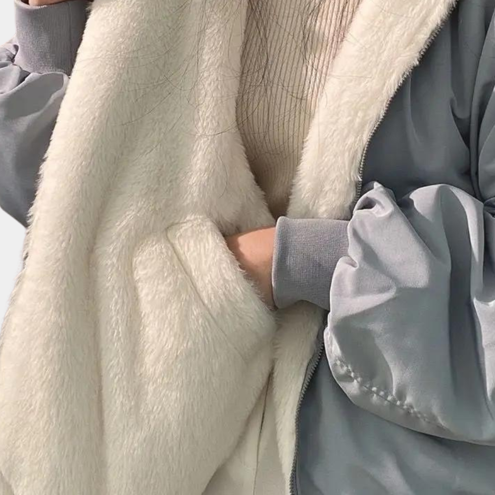 The Liora Cocoon — Ash Oversized Puffer