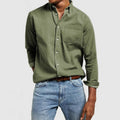 The Liron — Navy Notch Collar Shirt