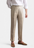 PANTALON PLISSÉ CÔTIER TOSCANE - Sable Beige