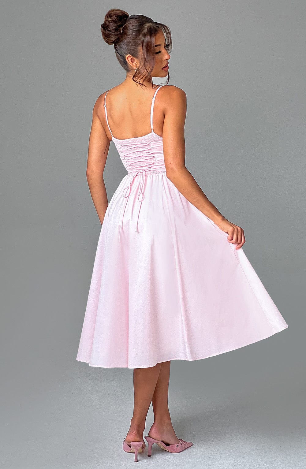 MAILEEN | Robe Midi Élégante avec Design Corset