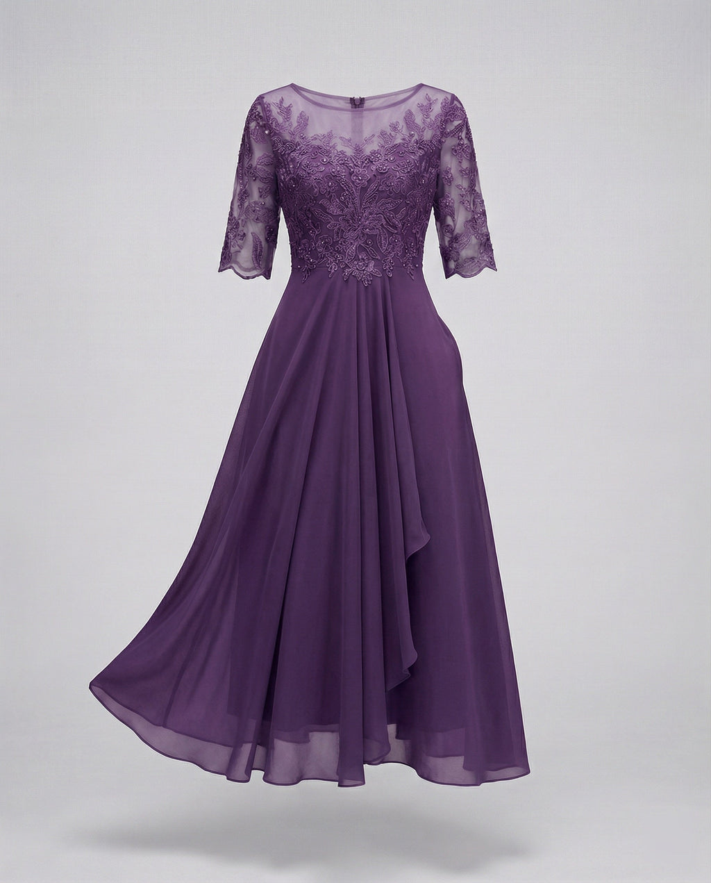 Thalassa — Cerulean Lace Midi Dress
