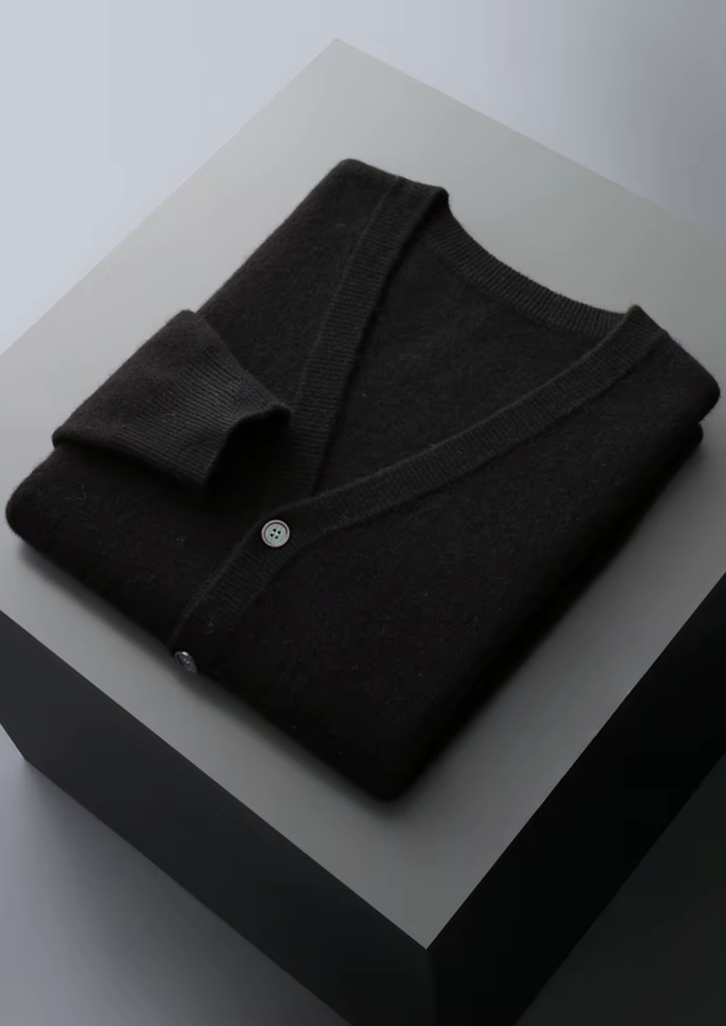 Cardigan classique en laine mérinos pure extra-fine