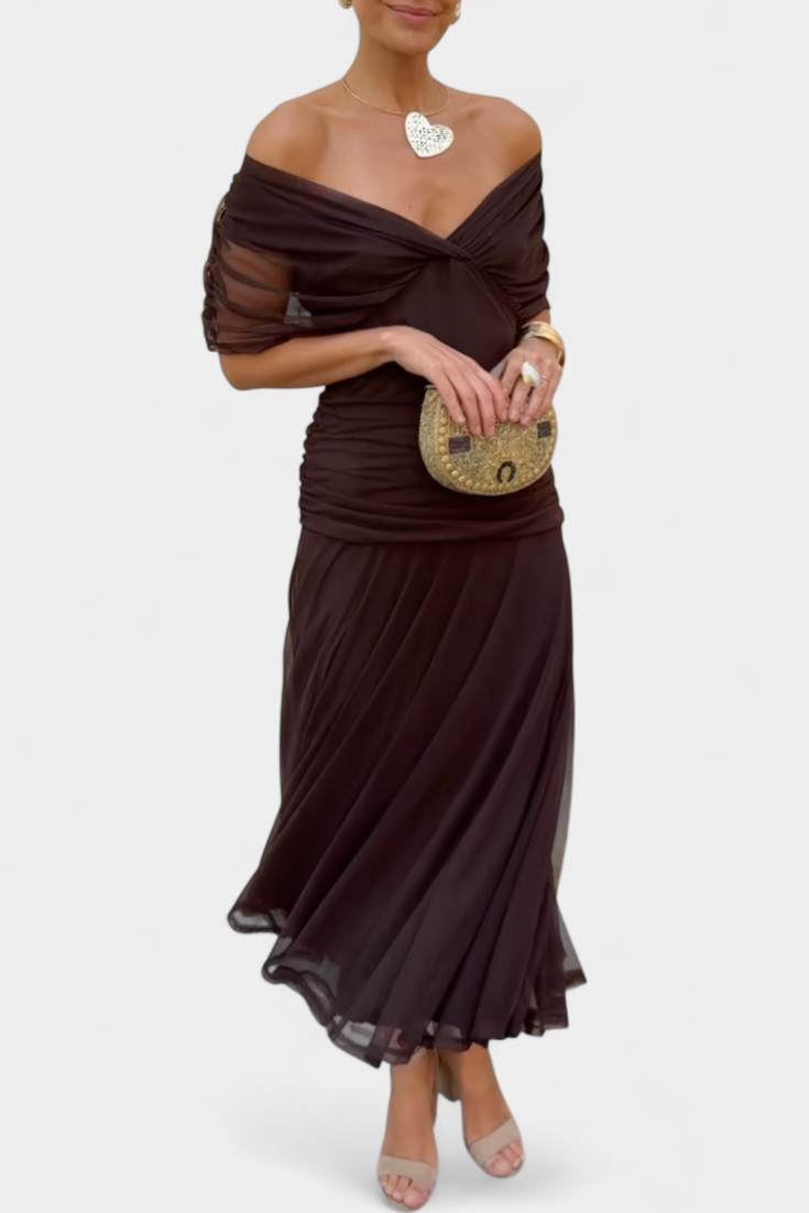 Florendra | Robe longue fleurie à col en V