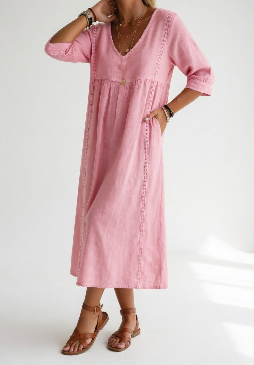 Lioréa™ — Robe Midi Fluide Chic et Décontractée