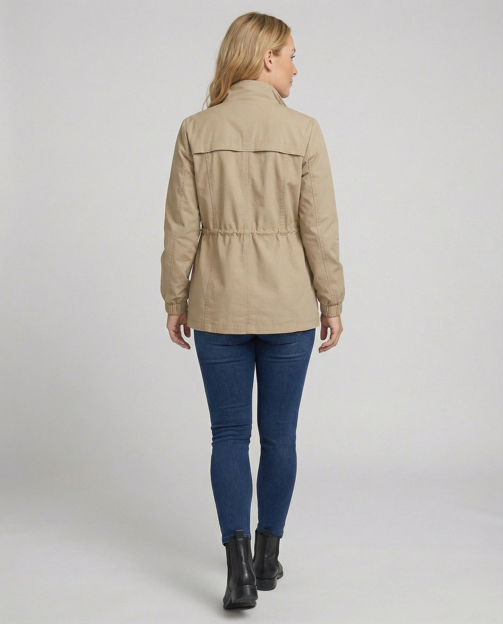 Elara Utility Jacket — Khaki