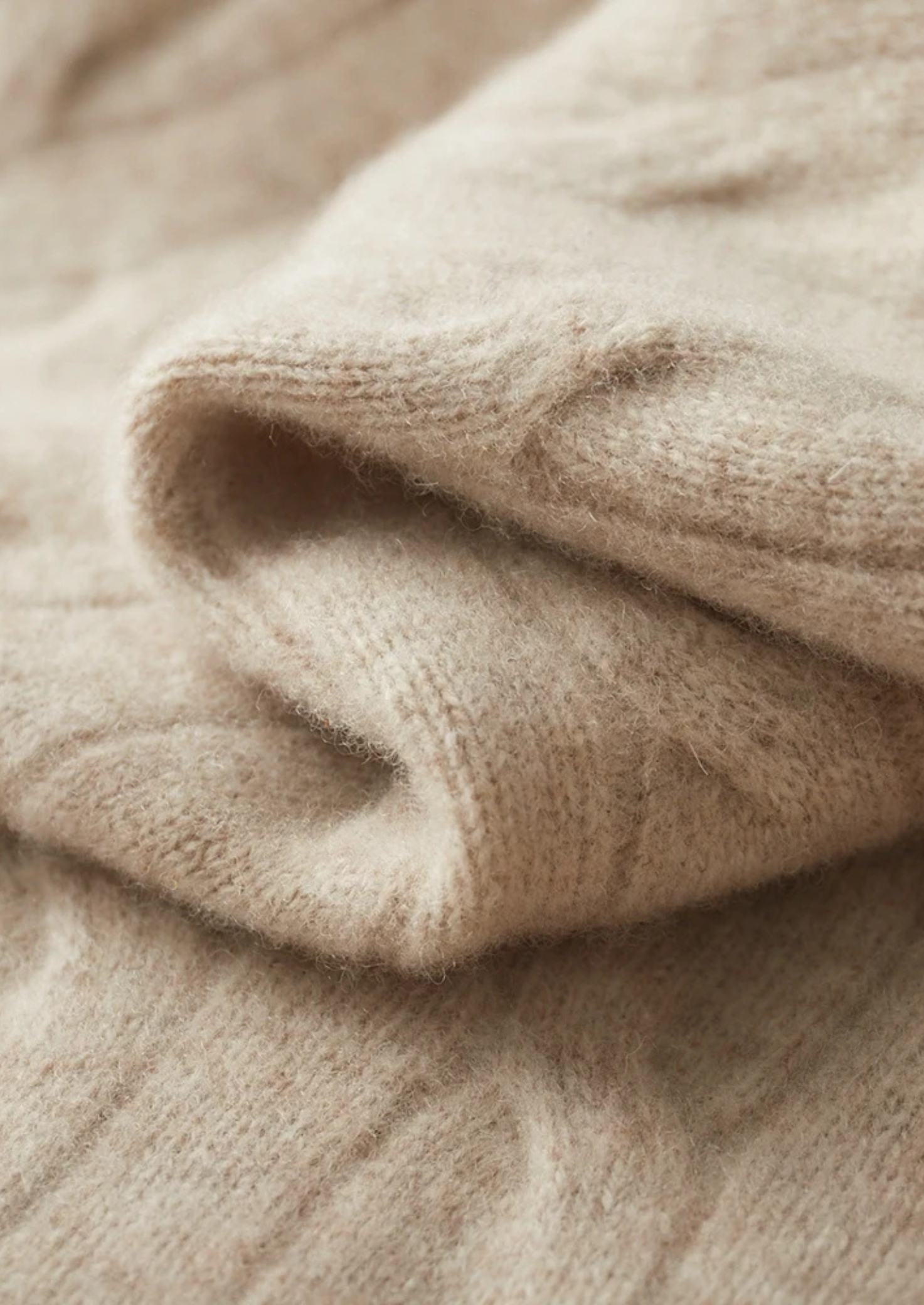Demi-zip en laine mérinos pure extra-fine avec câble