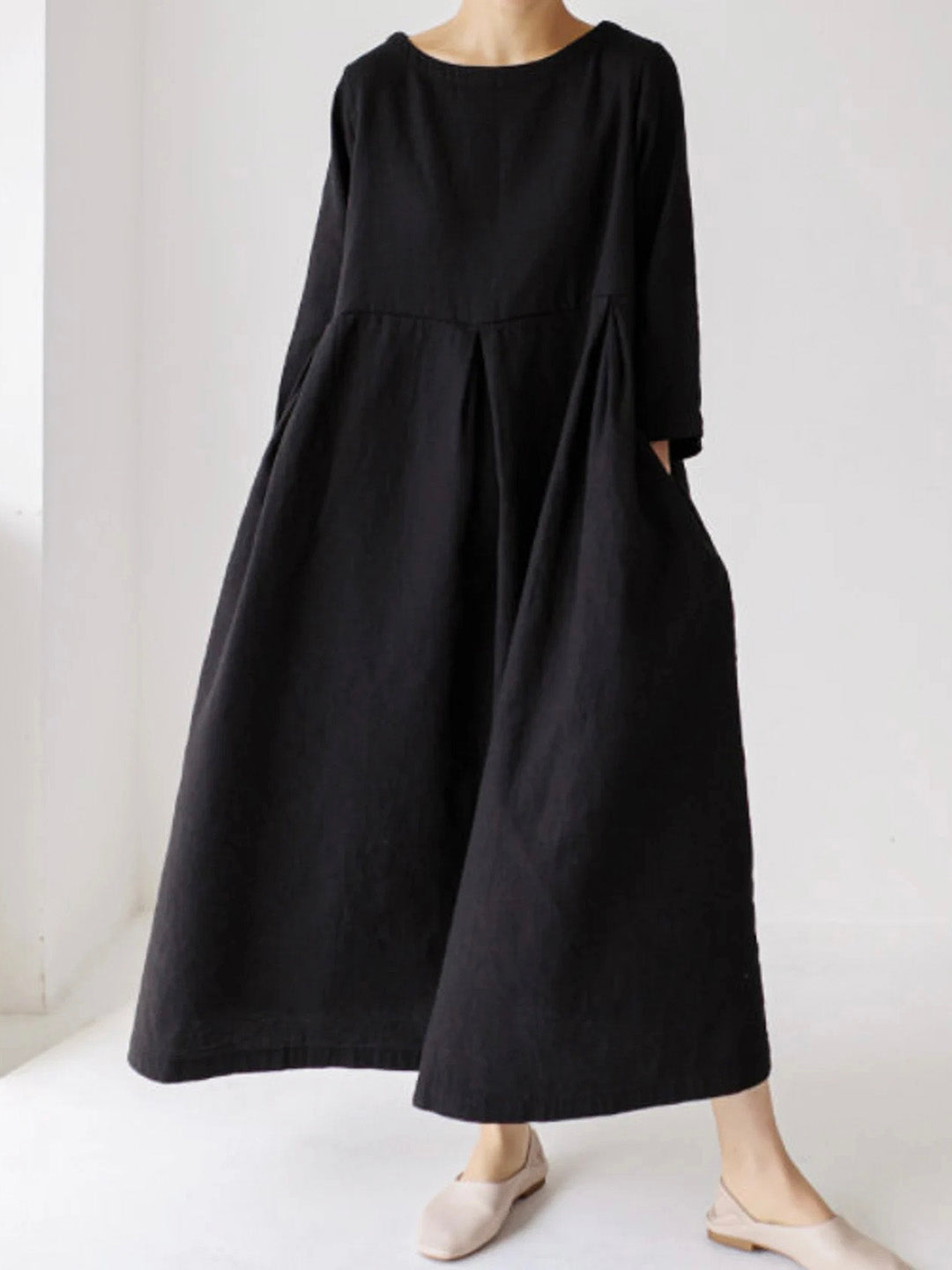 The Ivara — Flowing Maxi Dress in Dune
