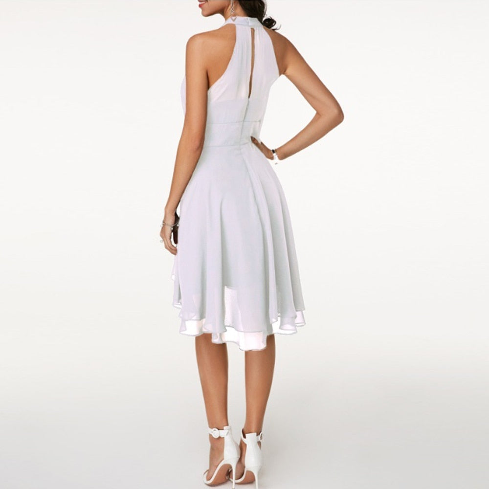 Isla Ruffle Dress — Midnight