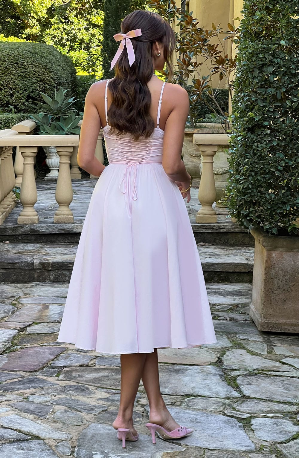 MAILEEN | Robe Midi Élégante avec Design Corset