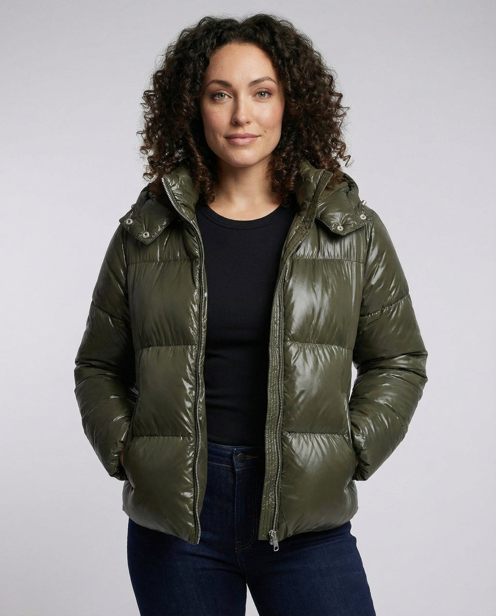 The Elara Puff — Moss Quilted Jacket