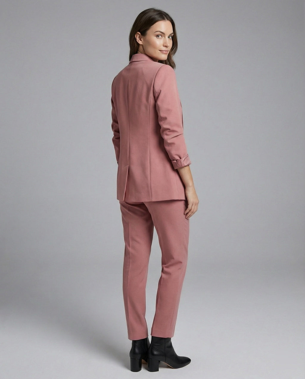 Elara Blazer — Blush Pink