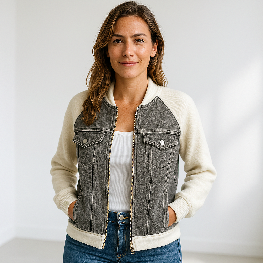 Niko — Denim Bomber Jacket