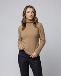 The Leona — Chestnut Turtleneck Sweater