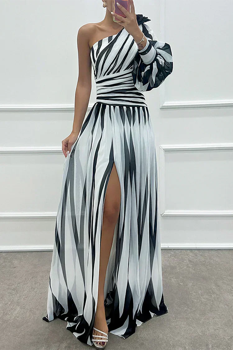Fenna™ - Robe Longue Sophistiquée à Une Épaule