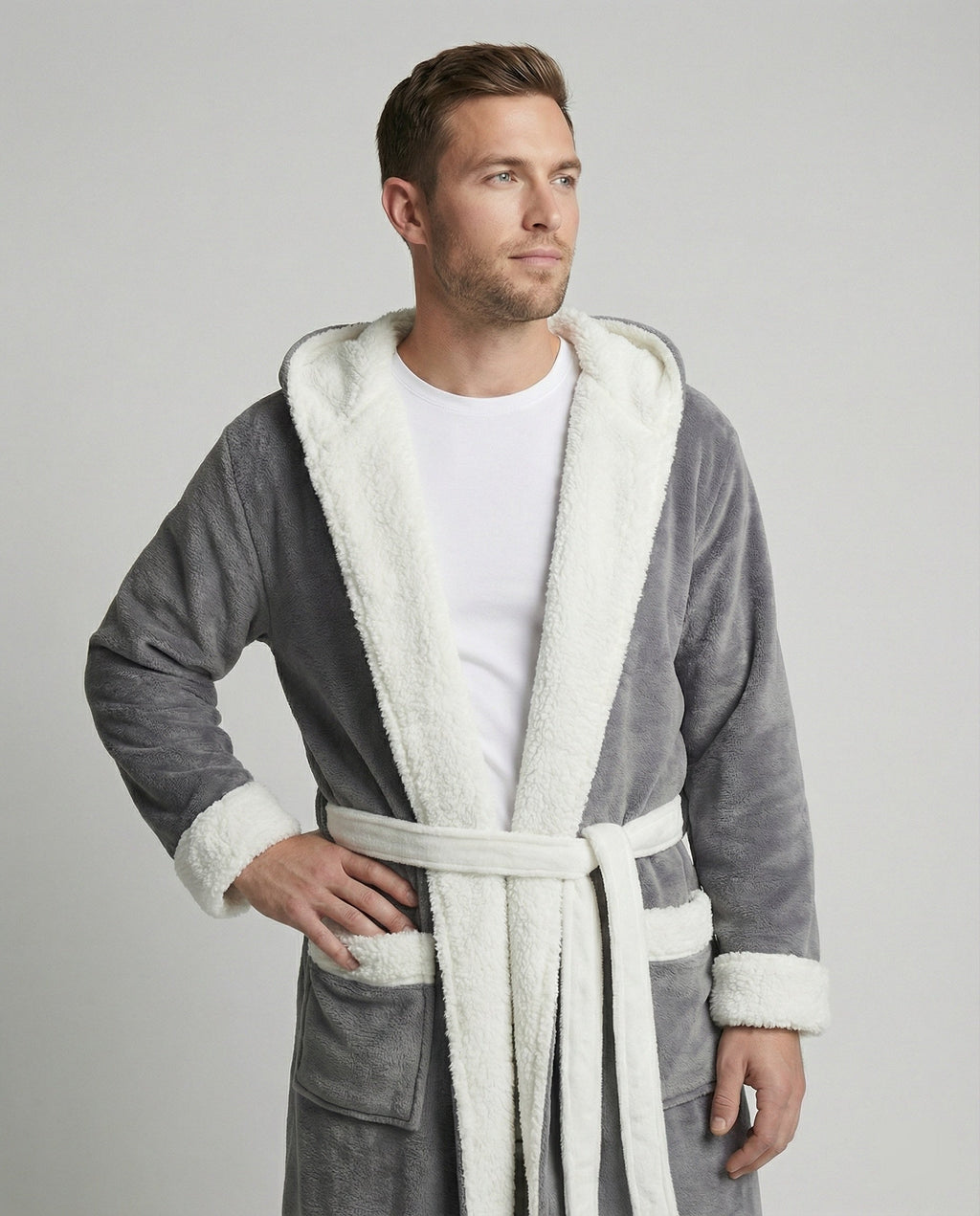 The Kairo — Slate Sherpa Robe