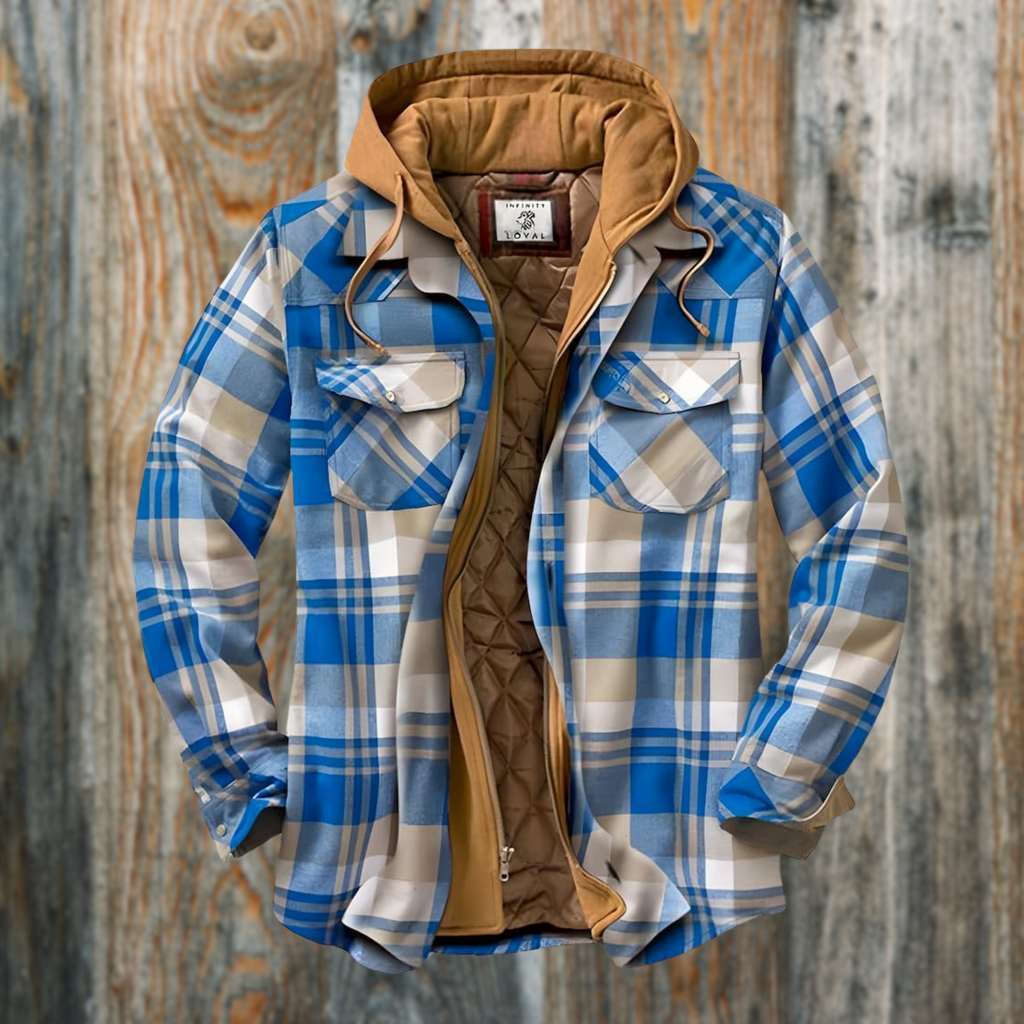 The Alaric — Quilted Lined Lumberjack in Blue