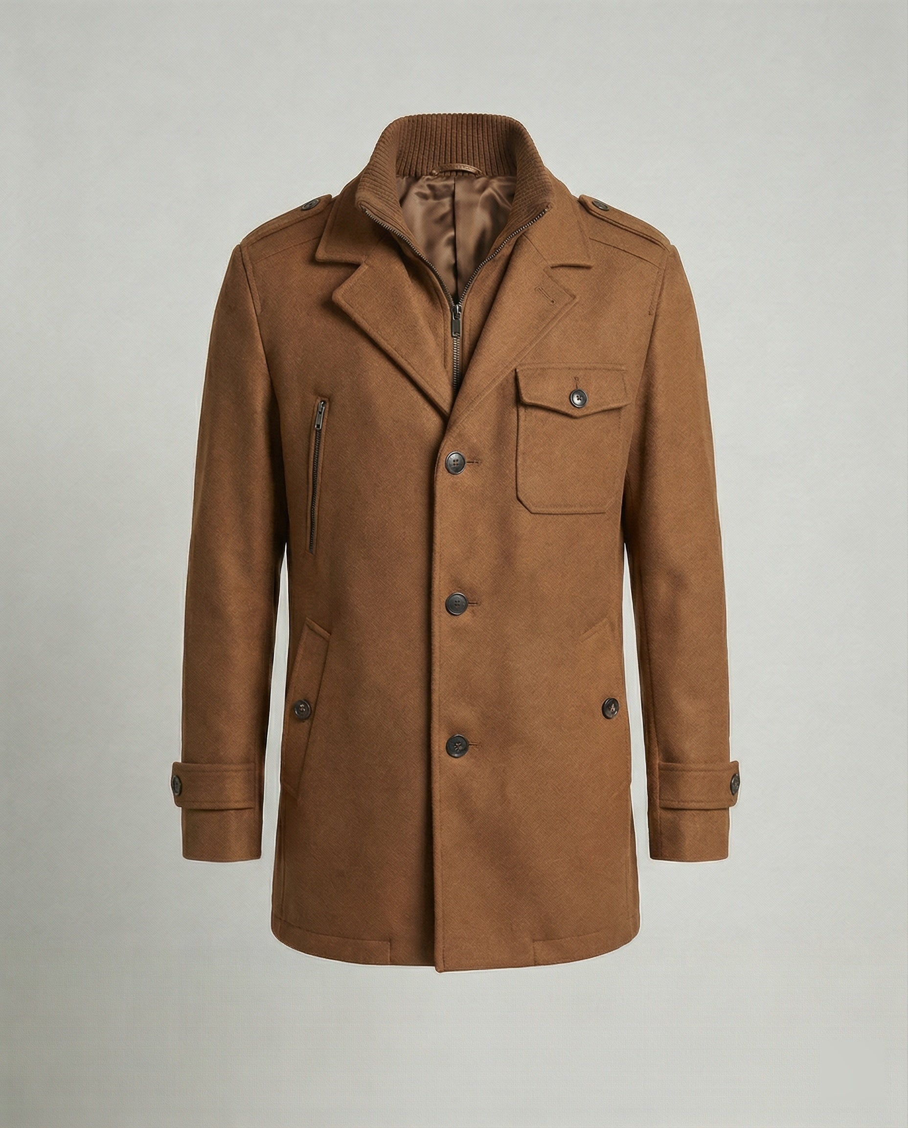 Bernd Field Coat — Onyx Wool Blend