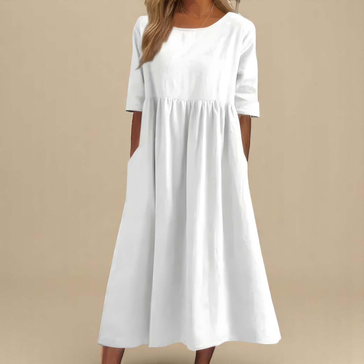 Emily | Robe intemporelle à manches mi-longues