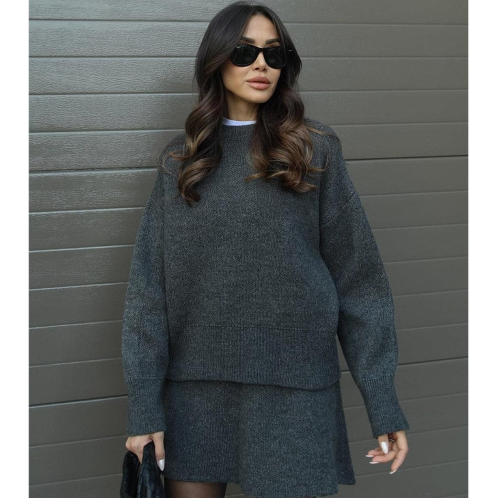The Isara Knit Set — Ember Red
