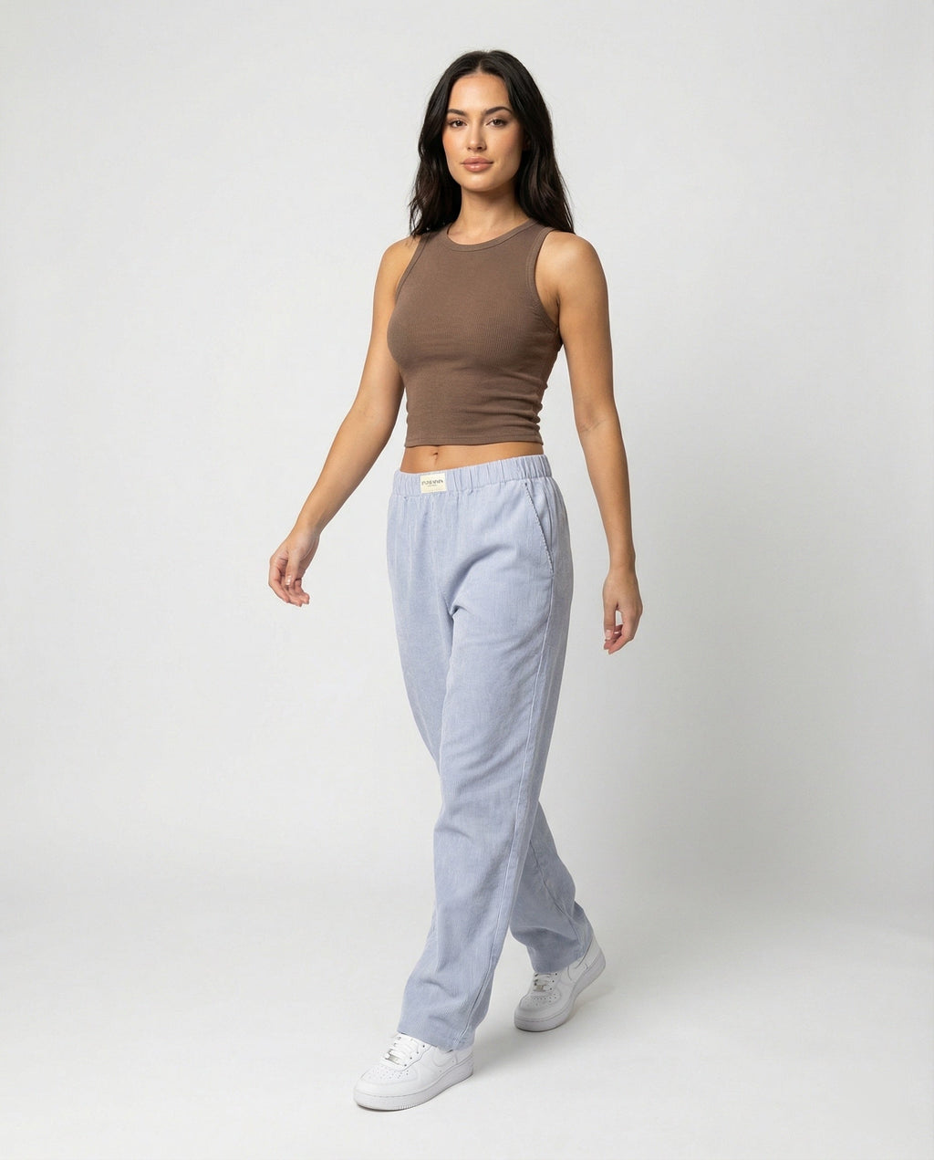 The Liora Corduroy Lounge Pant — Sky Blue