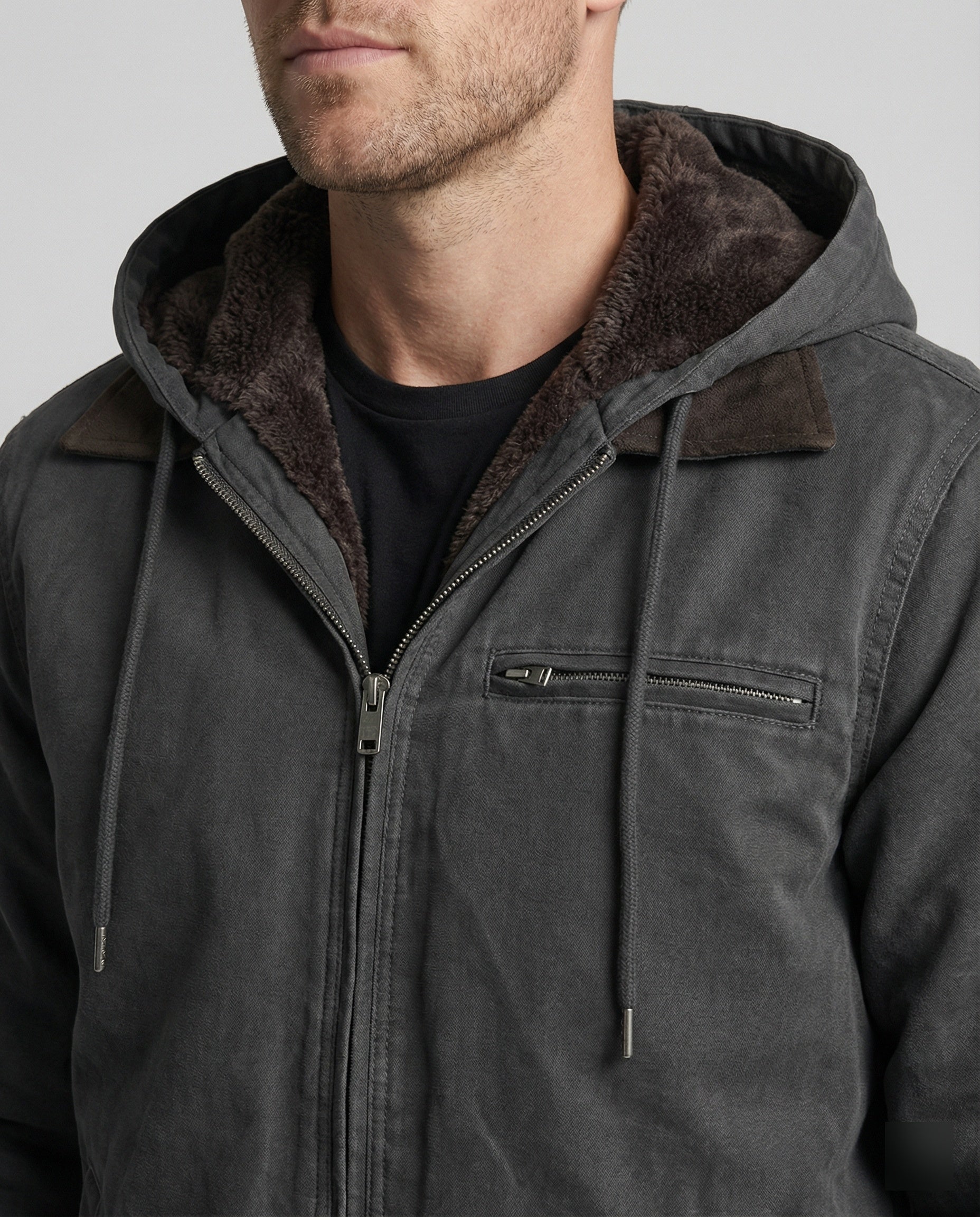 The Einar — Slate Hooded Jacket