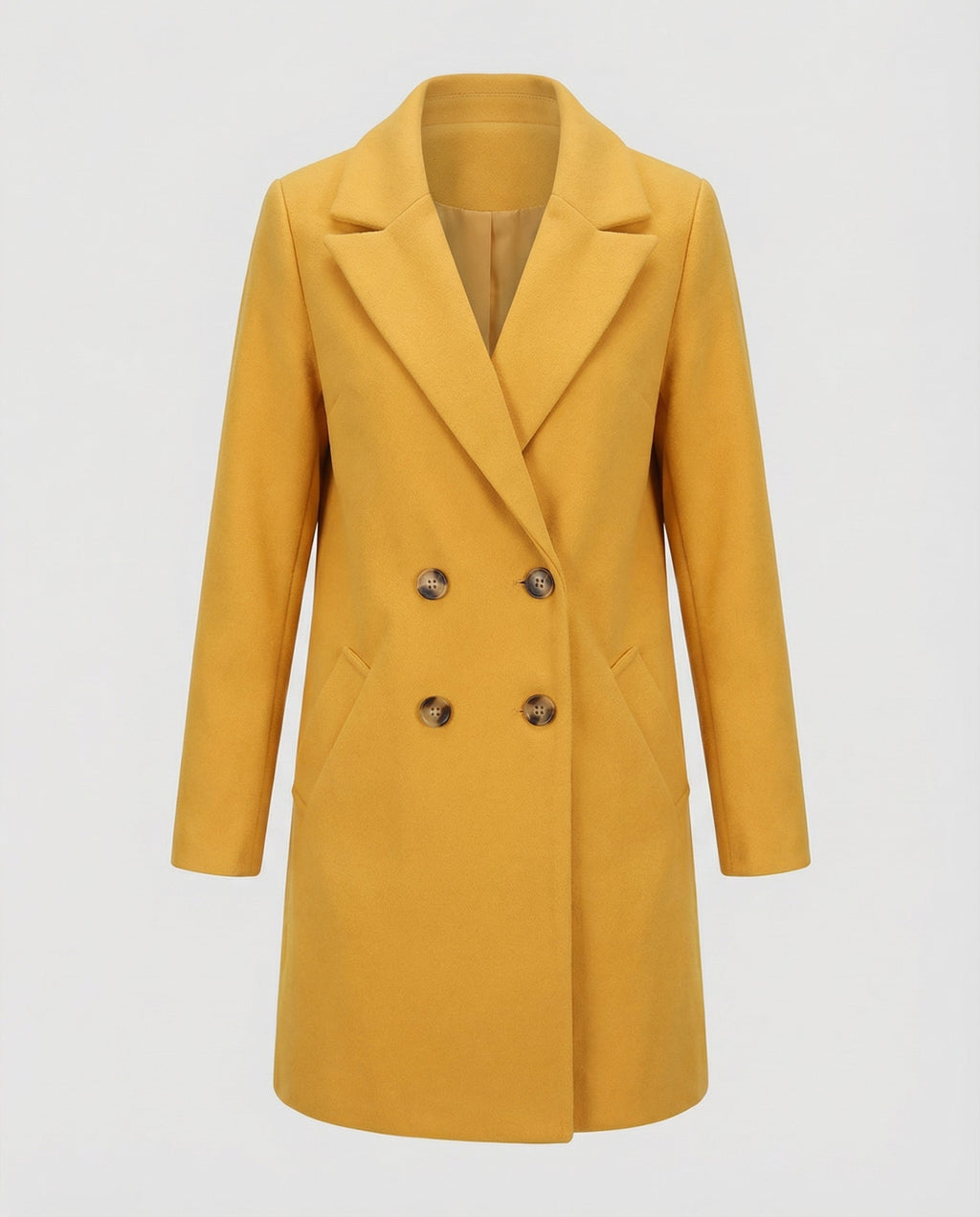 The Liora Coat — Marigold Wool Blend