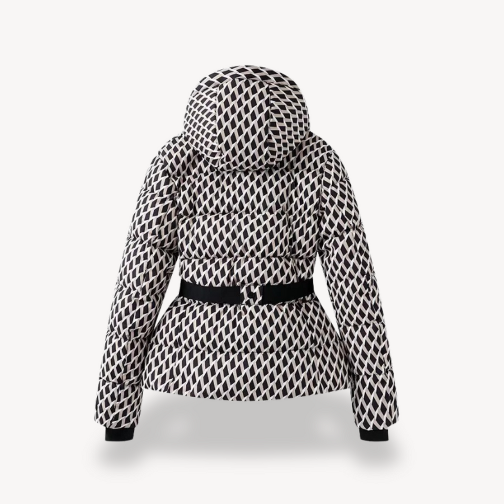 The Tova Quilted Puffer — Noir Belted Coat