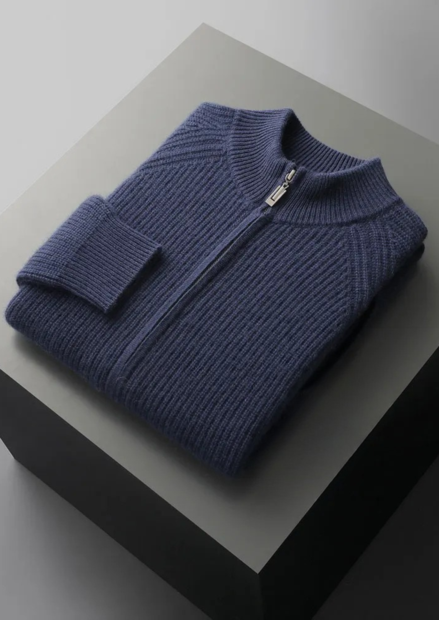 Cardigan en cachemire premium côtelé