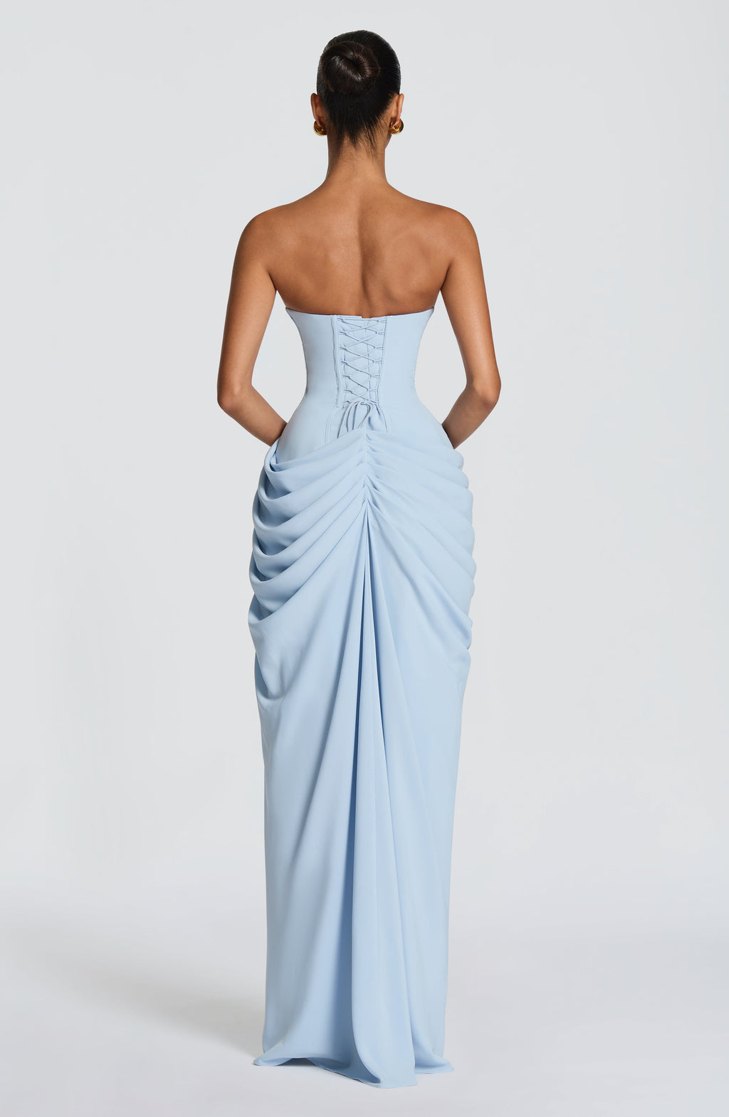 HANNAH | Robe Maxi Chic avec Détail Drapé et Fente Haute