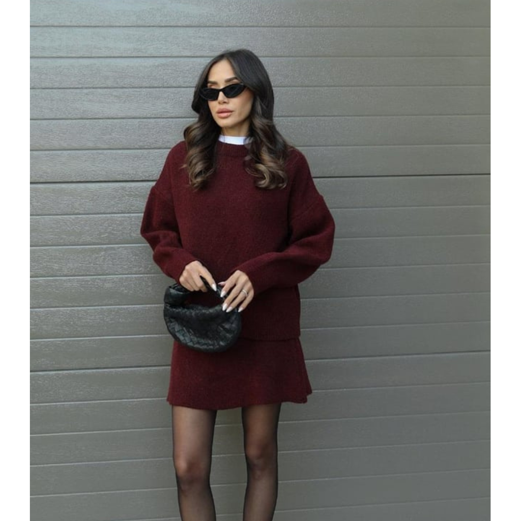 The Isara Knit Set — Ember Red