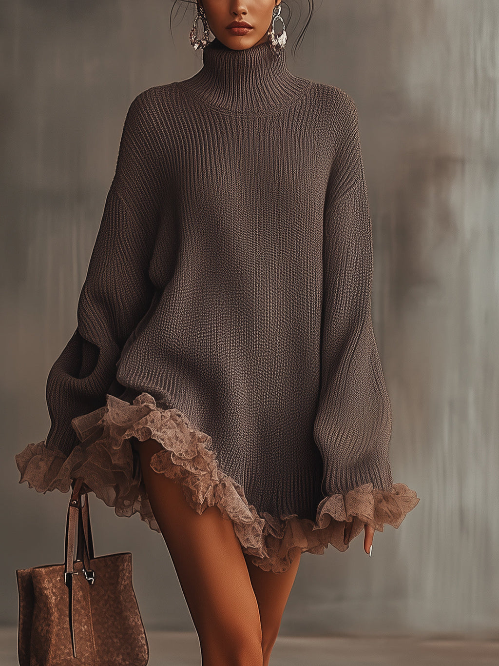 Nina | Robe en maille avec volants