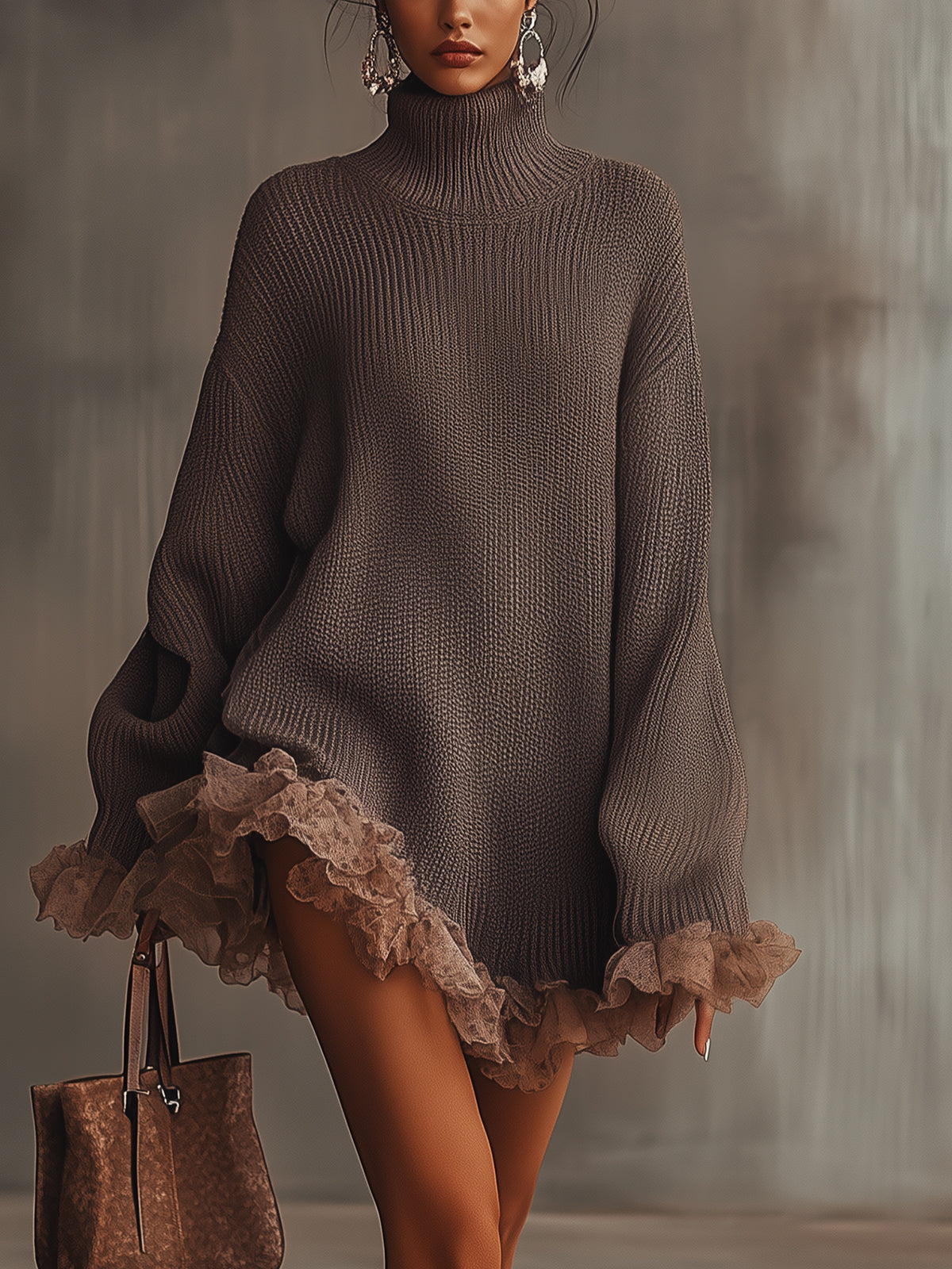 Nina | Robe en maille avec volants